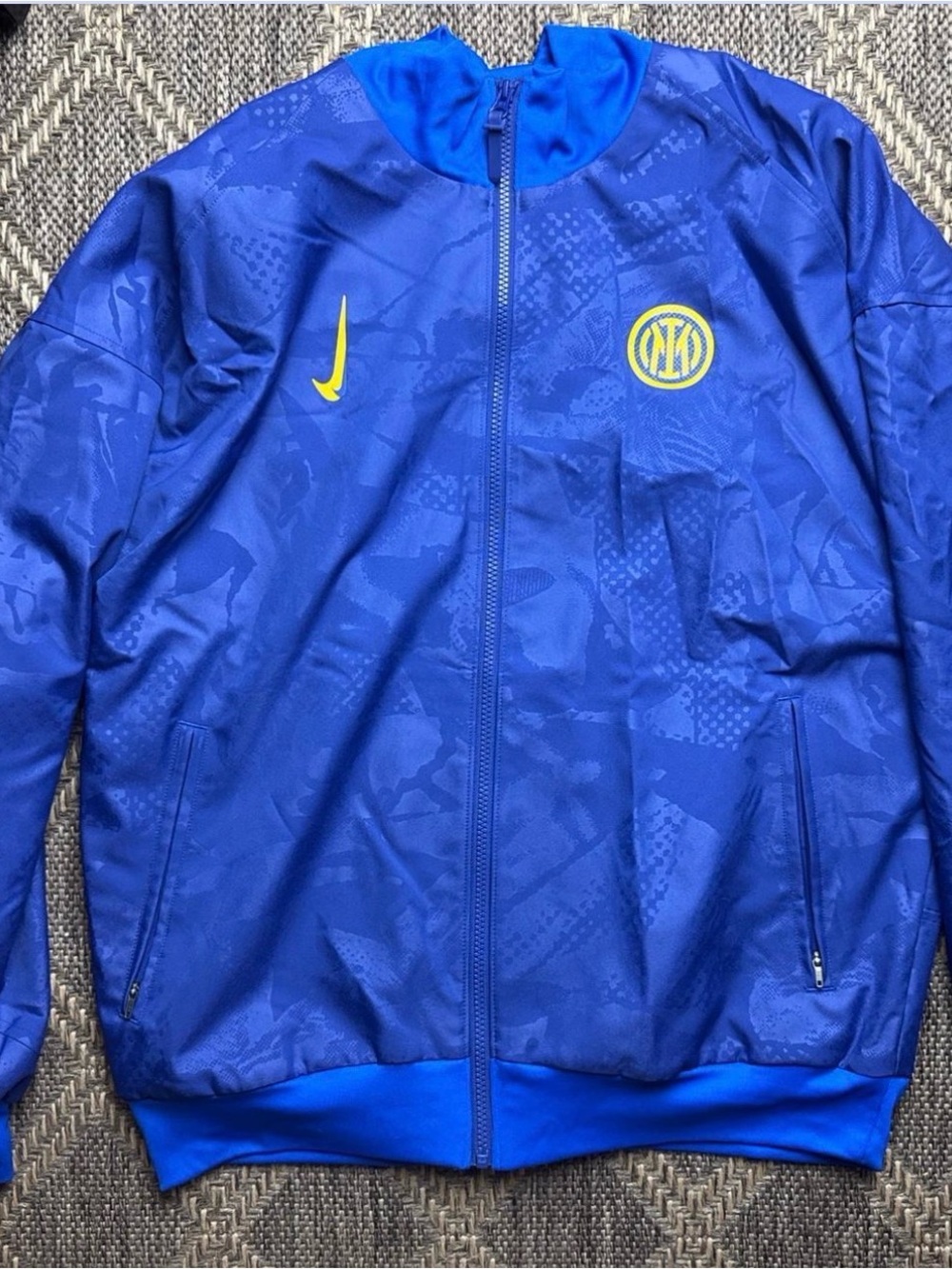 Nike Blue Dri-FIT Zip Jacket with Navy Accents